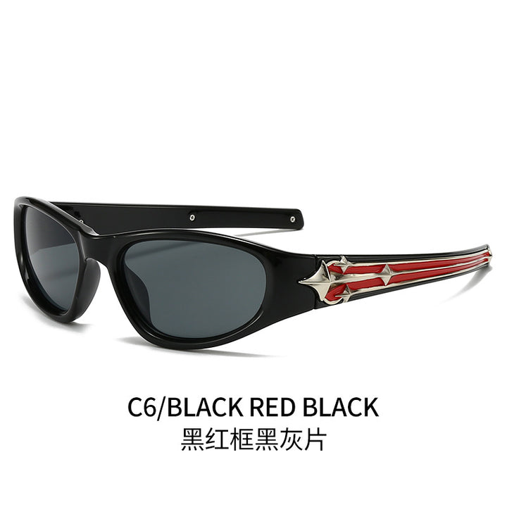 Dame Sporty solbrille i moderne design med stilfull metallramme Skanto