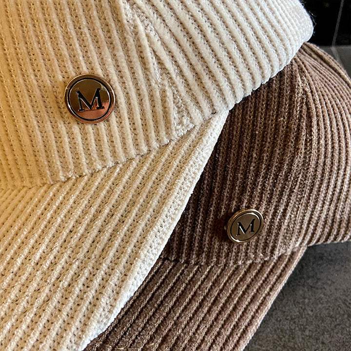 Kvinne Textured Corduroy Baseball Cap Skanto