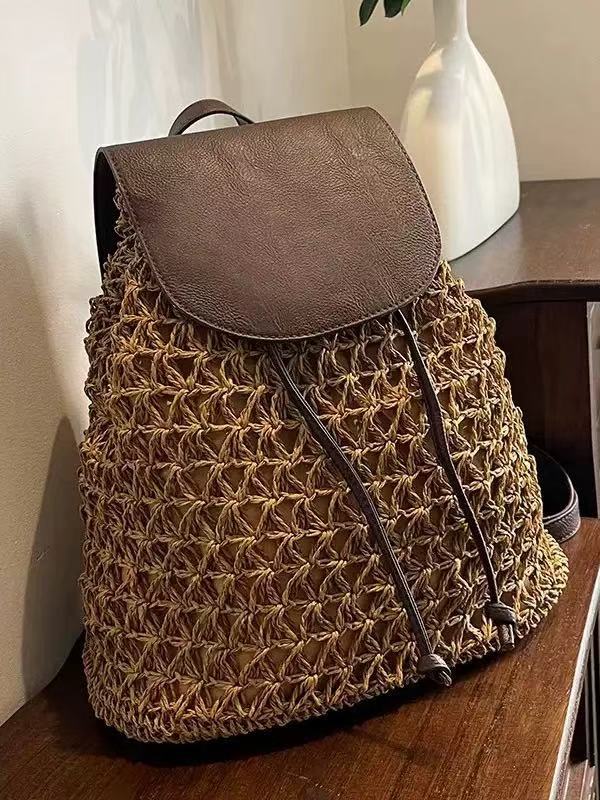 Handmade Backpack Bag in Natural Material Skanto