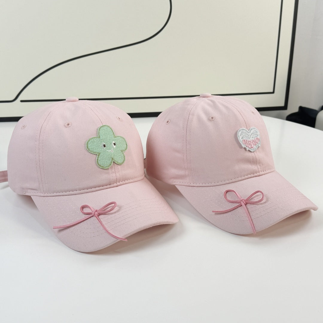 Kvinnes Justerbar Brodert Sløyfe Caps Skanto