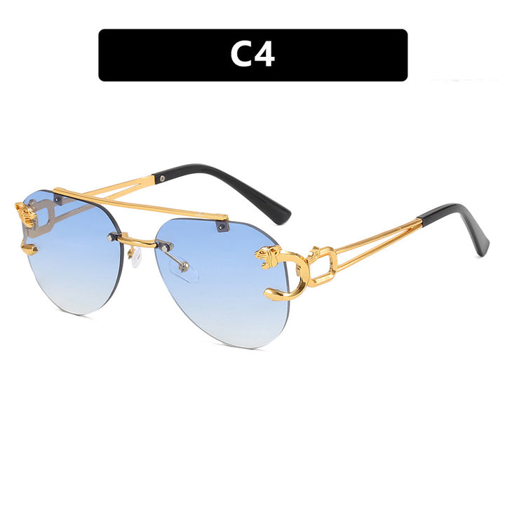 Women's unusual round sunglasses with decorative details Skanto