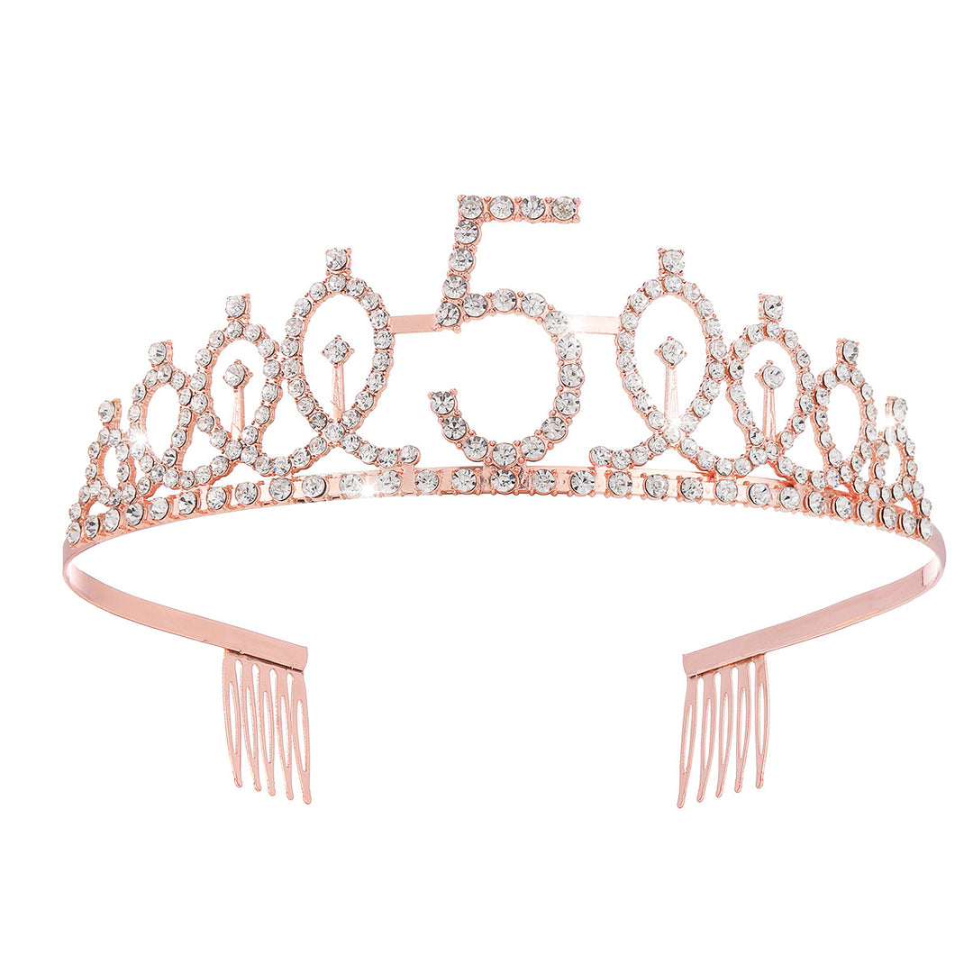 Damer krystall dekorert tiara med elegant design Skanto