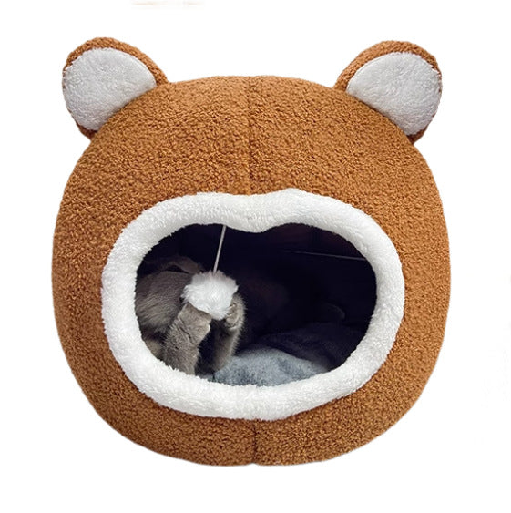 Bjørn-tema Cozy Cave Hundeseng