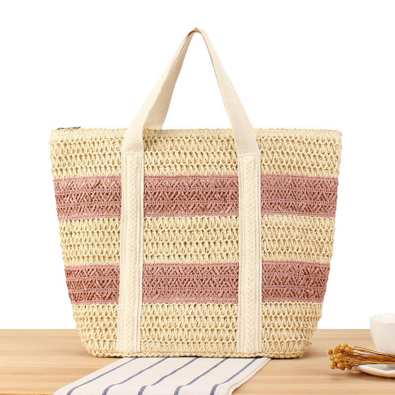 Tote bag in modern basket design with sturdy handles Skanto