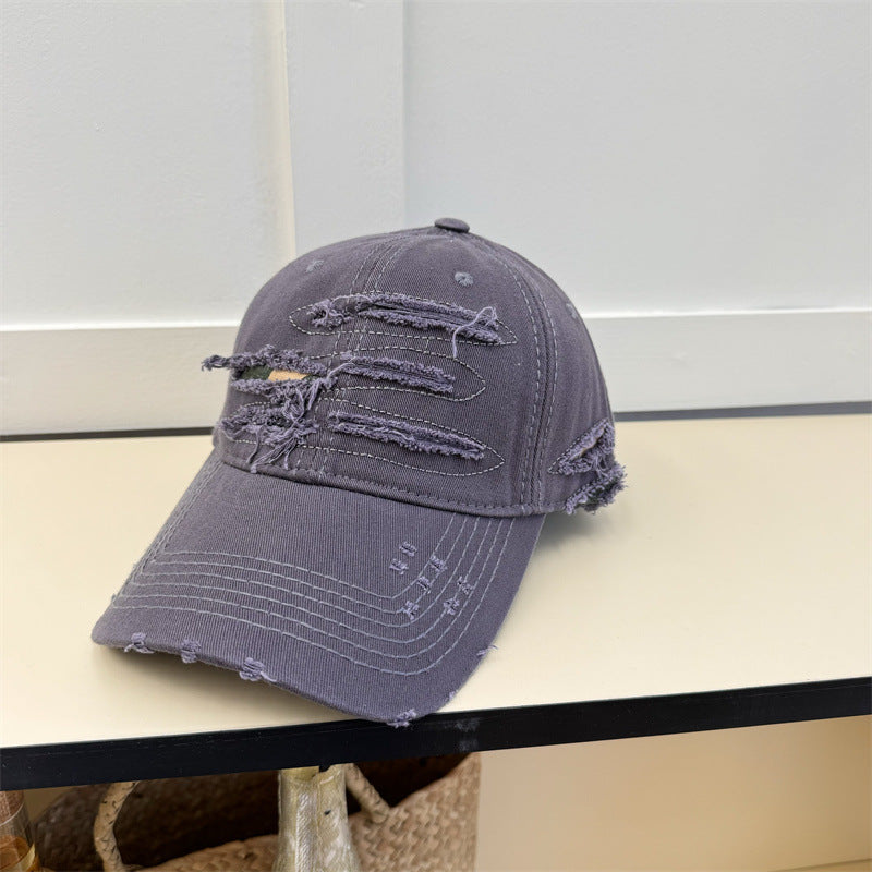 Herre Slitt Denim Baseball Caps Skanto