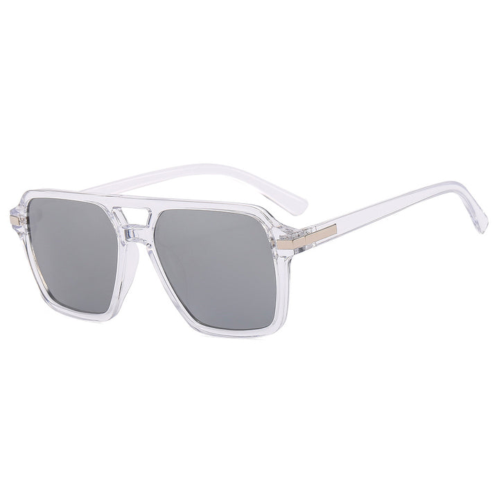 Women's (modern) square sunglasses with elegant metal wrap Skanto