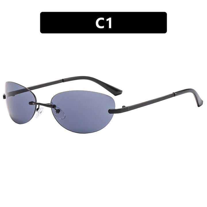 Women's Fashionable Cat-Eye Sunglasses with Slim Metal Frame and Polarized Lenses Skanto