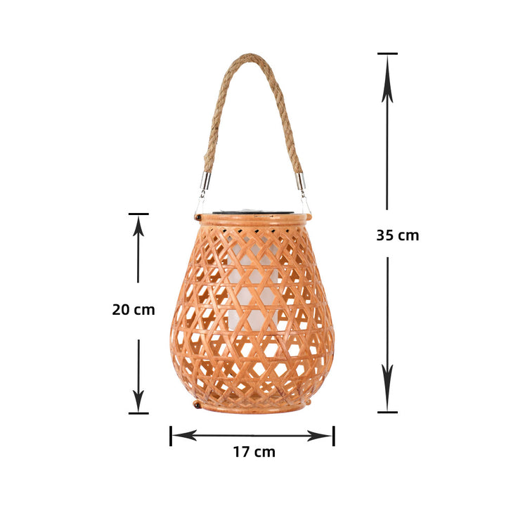 Dekorativ vevd lantern med tauhåndtak Skanto