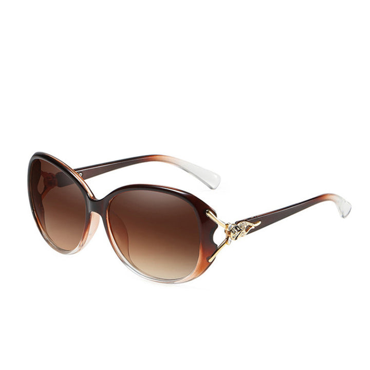 Dame Cat-Eye Solbriller med luksuriøse gullakenter Skanto