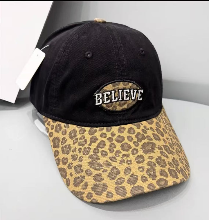 Kvinne Casual Leopardprint Baseball Cap Skanto