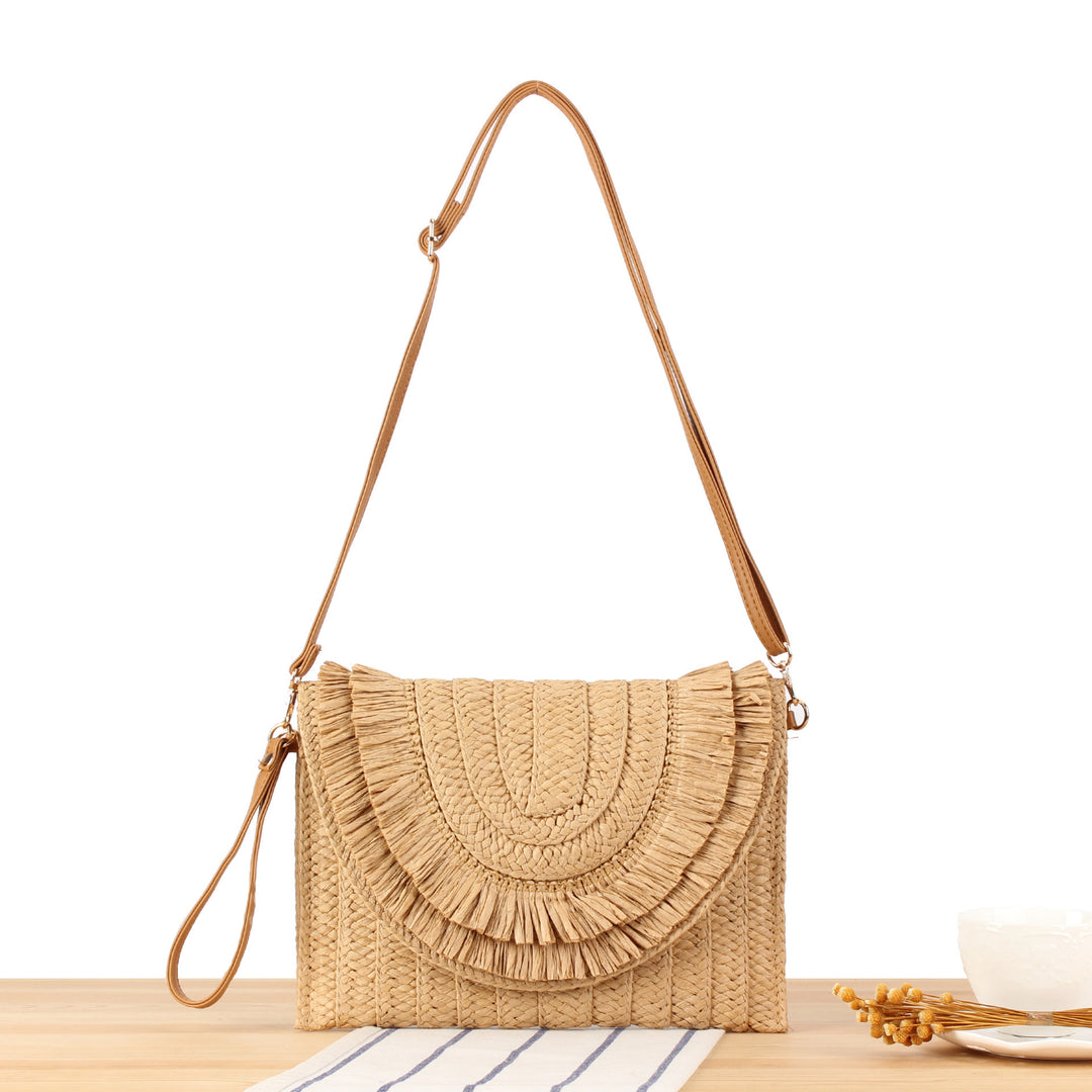 Fringe Embellished Design Handbag Skanto
