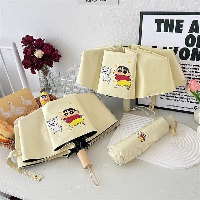Damer foldbar paraply med kreativt karakterdesign Skanto