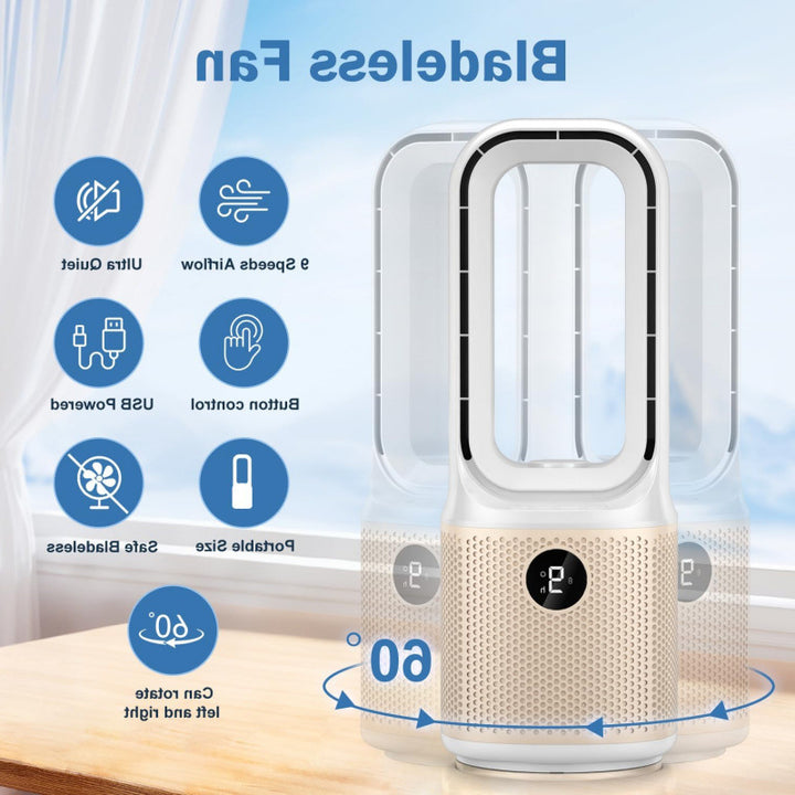 Unisex Bærbar Turmventilator med innovativ trådløs teknologi Skanto