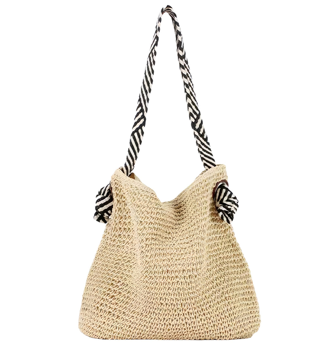 Håndlaget tote bag med moderne stripemønster Skanto