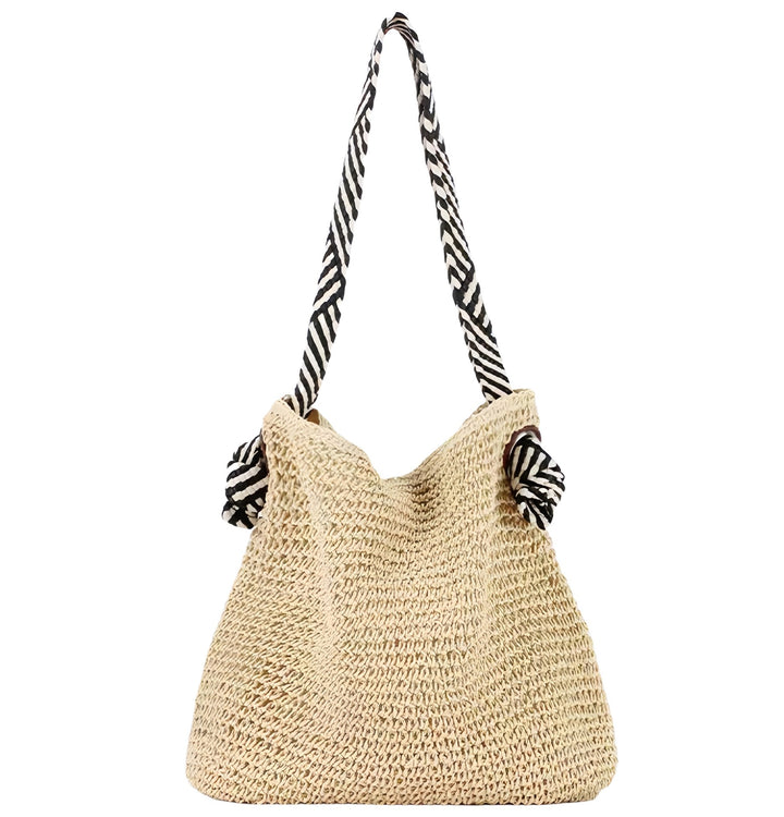 Håndlaget tote bag med moderne stripemønster Skanto
