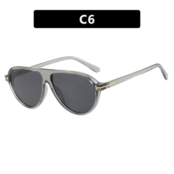 Women's trendy oversized sunglasses with elegant metal frame and UV protection Skanto