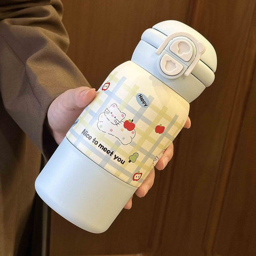 Damen Isoliertrinkflasche mit praktischem Klappverschluss und fröhlichem Design Skanto