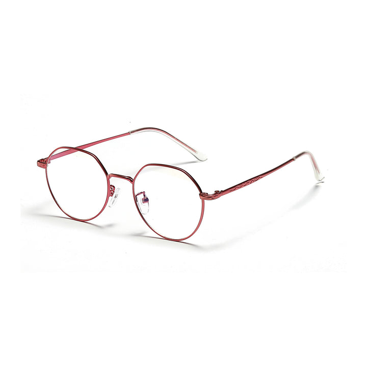 Dame rund brille med filigran metallramme Skanto