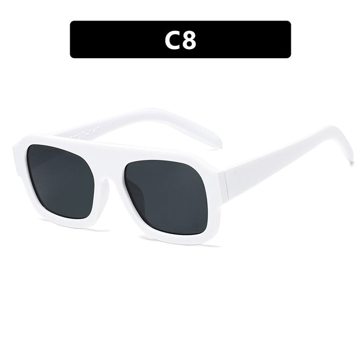 Women's fashionable square sunglasses with eye-catching animal print design Skanto