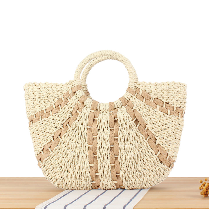 Handwoven Basket Bag with Braided Handle Skanto