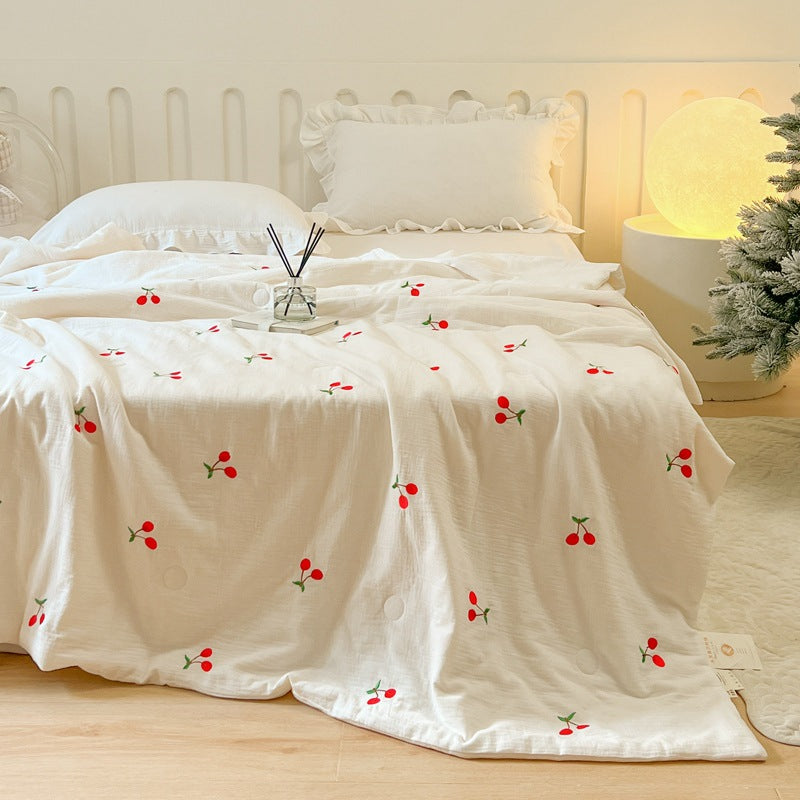 Kvinne lett og pustende quilt med delikate blomster mønstre Skanto