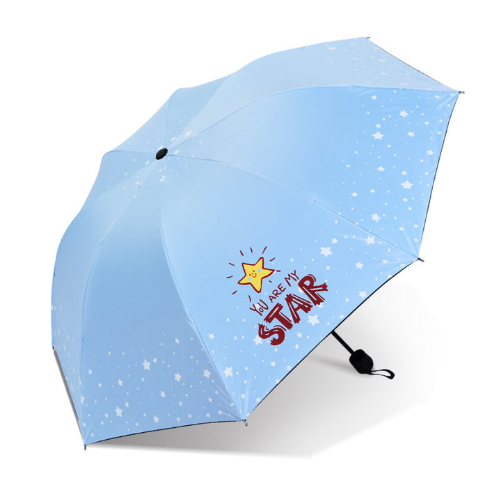 Kvinne Falt Umbrella med Dyremønster Skanto