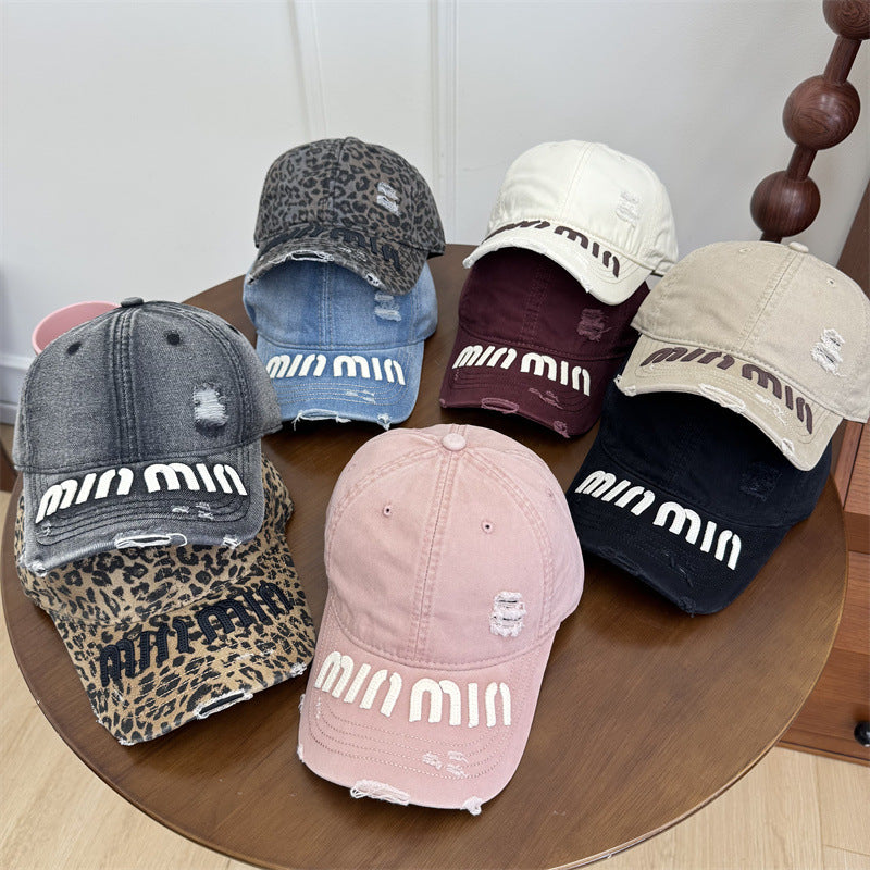 Kvinne's Slitt Grafisk Baseball Caps Skanto