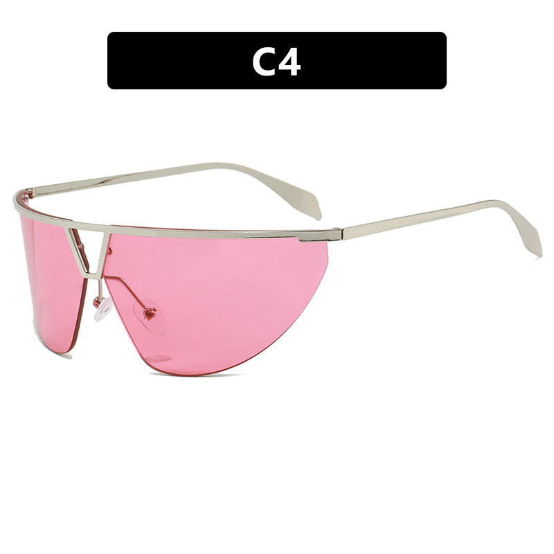 Women's futuristic sunglasses with protective metal frame Skanto
