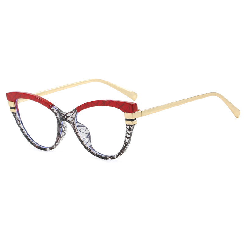 Damer Cat-Eye solbrille med elegante metallakenter Skanto