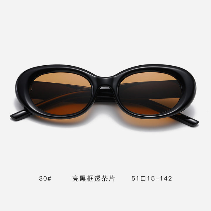 Dame Designer-solbrille i moderne maskeformat Skanto