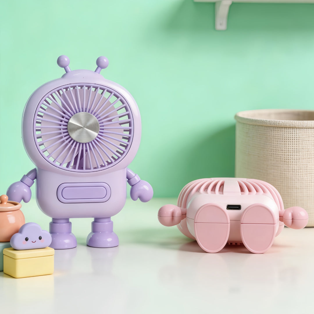Damer Bærbar Robot-vifte med USB-ladingsfunksjon og fleksibelt design Skanto