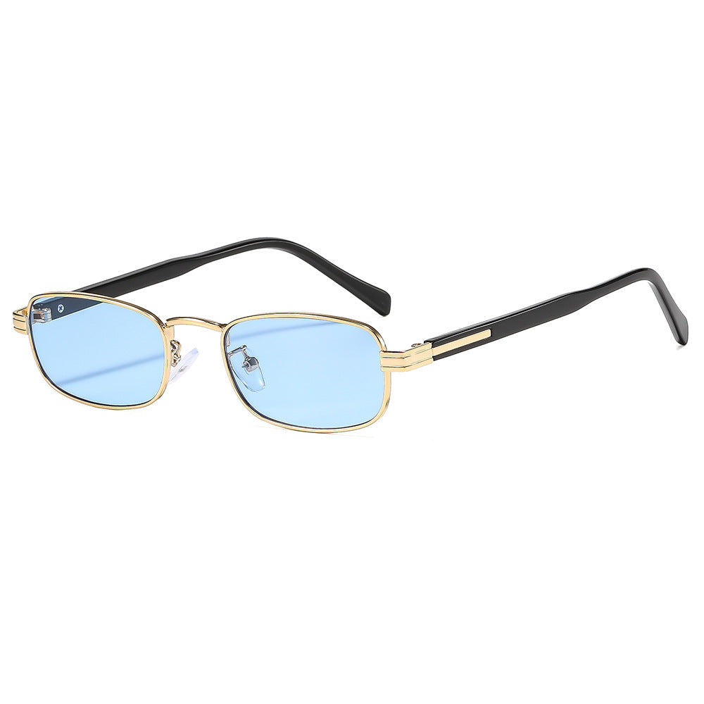 Women's fashionable sunglasses with stylish metal frame and orange lenses Skanto