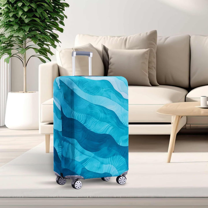 Unisex nan elastisk kofferdeksel med verdensreise motiv for hardt skall trolley og spinnerhjul Skanto