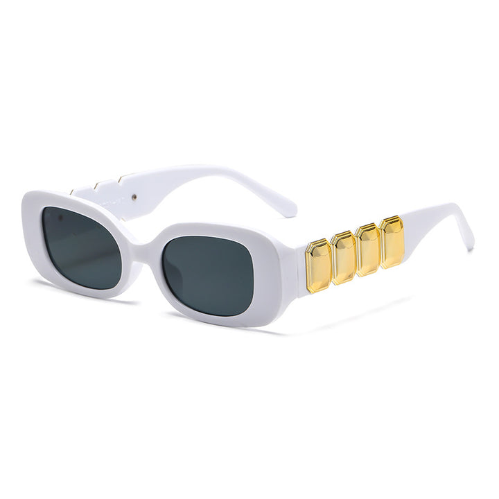 Dame mote solbrille med glamorøs ramme Skanto
