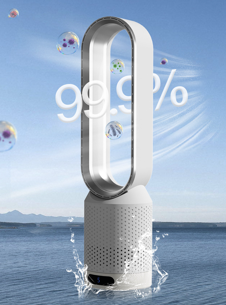 Skanto | AirPure Pro – 3-i-1 Luftkjøler med UV-rensing & Ionisator | 6L Bærbar Kjølevifte