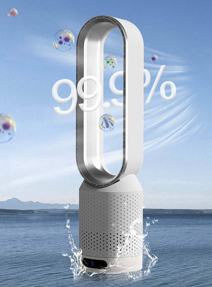 Skanto | AirPure Pro – 3-i-1 Luftkjøler med UV-rensing & Ionisator | 6L Bærbar Kjølevifte