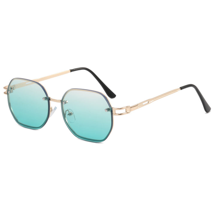 Dame Designer-solbrille i moderne åttekant-design Skanto