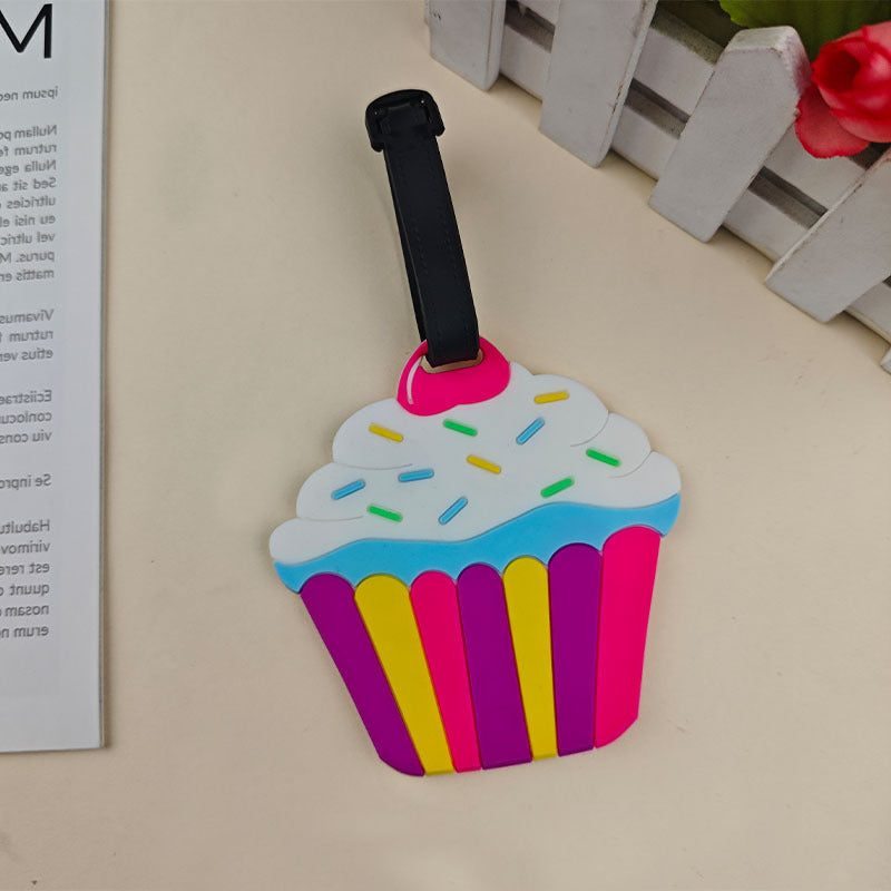 Unisex bagasjetag i cupcake-design Skanto
