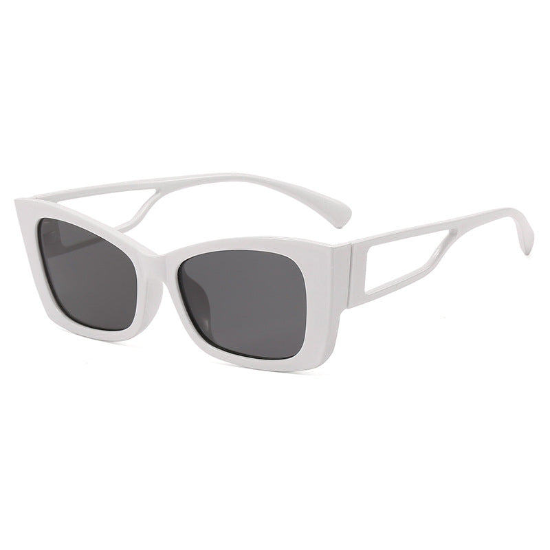 Damer trendy geometrisk solbrille med firkantet ramme Skanto