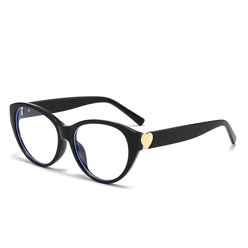 Dame Cat-Eye solbriller med hjerte-motiv Skanto