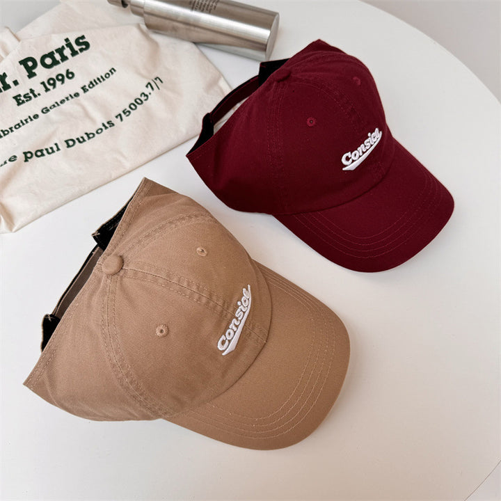 Unisex Casual Brodert Bomull Caps Skanto