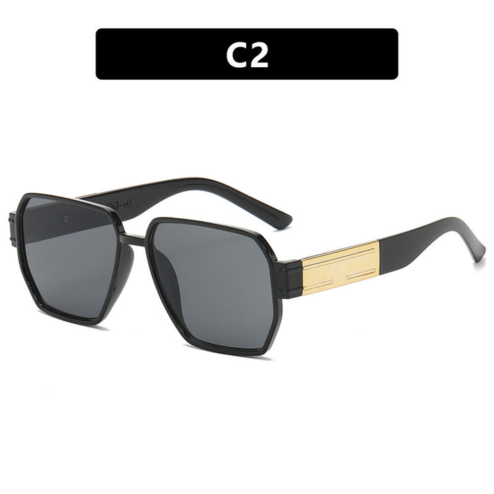 Women's elegant sunglasses with a striking geometric frame Skanto