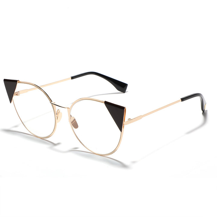 Dame moter Cat-Eye solbriller med stilige aksenter Skanto