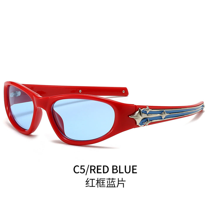 Dame Sporty solbrille i moderne design med stilfull metallramme Skanto