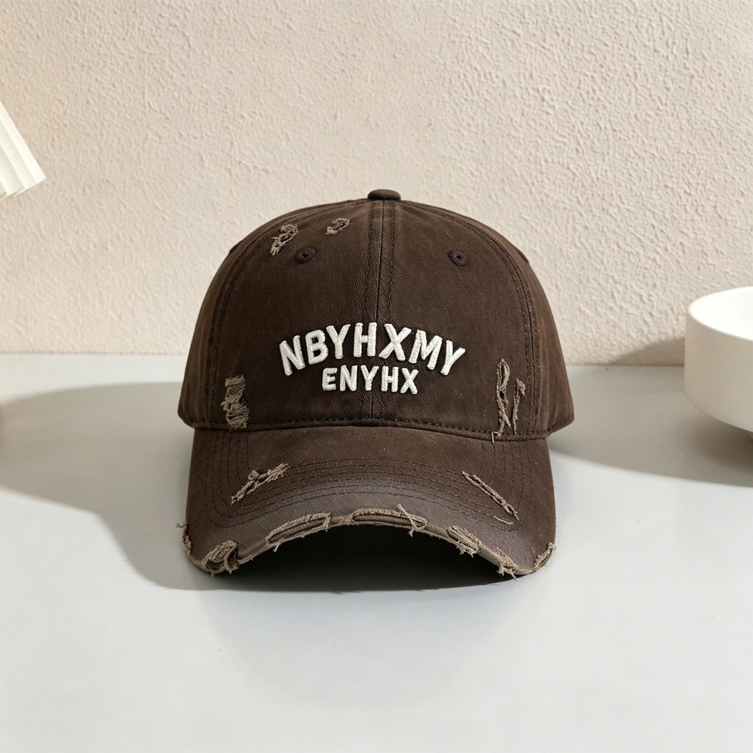 Herre Casual Slittet Teksturert Baseball Caps Skanto