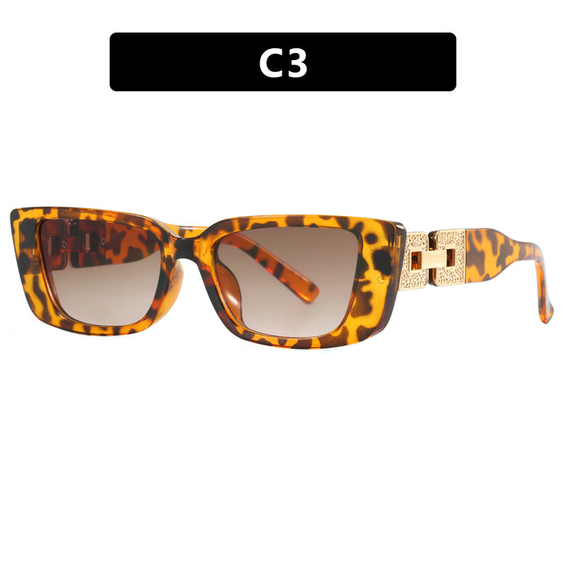 Women's Fashionable Oversized Sunglasses with Unique Leopard Print Skanto