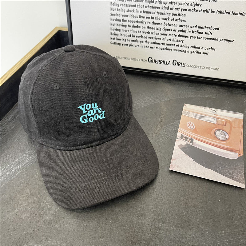 Kvinne Corduroy Grafisk Baseball Cap Skanto