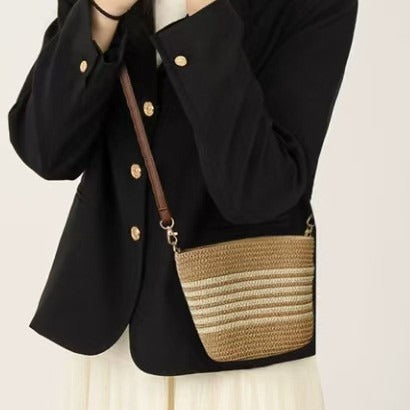 Trendy Summer Handbag Made of Woven Material Skanto