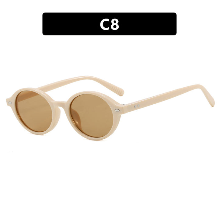 Women's round sunglasses with modern design and polarized lenses Skanto
