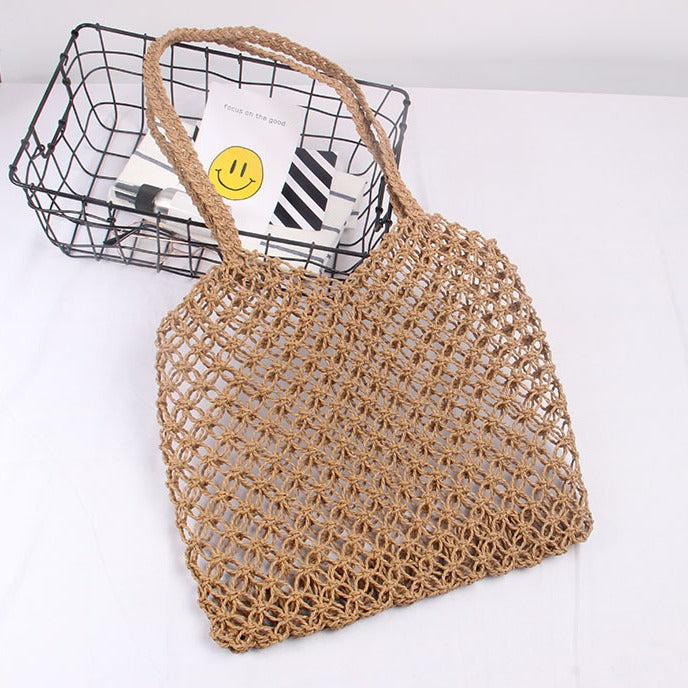Structured Rattan Handle Bag Skanto